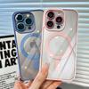 Роскошный магнитный противоударный прозрачный чехол для телефона для iPhone 15 14 13 12 11 Pro Max Plus Mbile, чехол, стеклянная защита объектива Magsafe