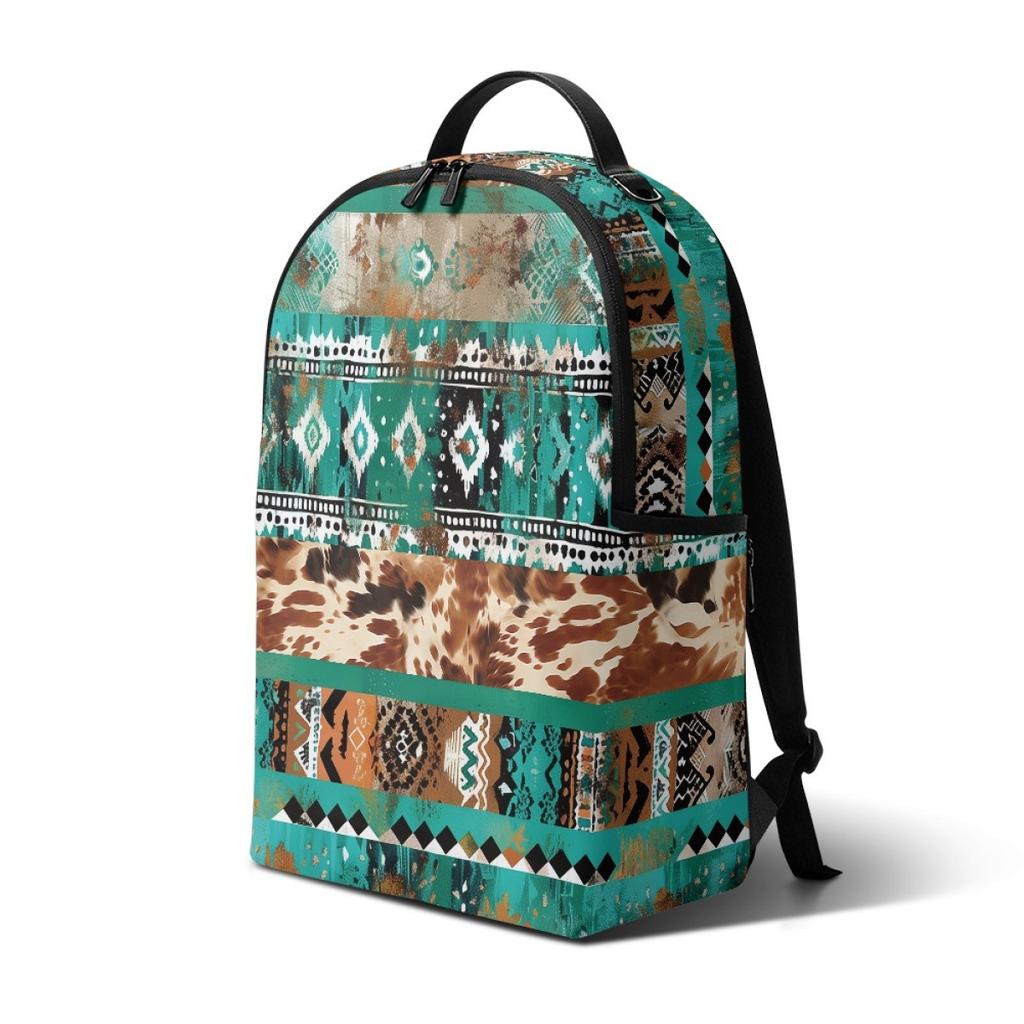 International Station Pod Pattern Custom Backpack Retro Ethnic Style Minimum Order Travel Commemorative Bag