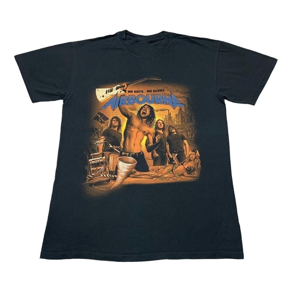 Airbourne No Guts No Glory T-Shirt Cotton Unisex Tee All Size S to 5XL US803 Unisex T-Shirt