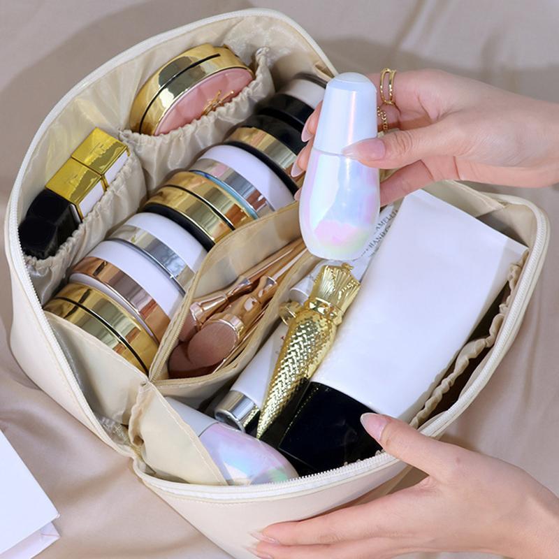 Большая вместительная дорожная косметичка, портативная косметичка из искусственной кожи, женская водонепроницаемая косметичка для ванной комнаты, многофункциональная косметичка