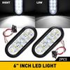 2X 6" Белый Овальный 10LED Прозрачный Задний Фонарь Заднего Хода для Прицепа, Громмет, Разъем EOA