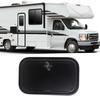 RV Baggage Door Black Heavy Duty Square Rounded Corners RV Baggage Door With Flat Lock and Keys