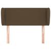 VidaXL Headboard with Ears Dark Brown 83x23x78-88 Cm Fabric3116981