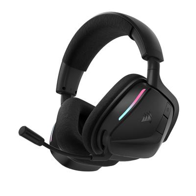 Игровая гарнитура CORSAIR VOID WIRELESS v2 Gaming Carbon Bluetooth и беспроводная одновременная Dolby Atmos, волокно, беспроводная, подключение, ПК, PS5, PS4, Switch,