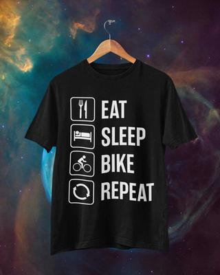 Funny Cycling T Shirt Eat Sleep Bike Repeat Gift For Cyclist Dad Novelty Banter