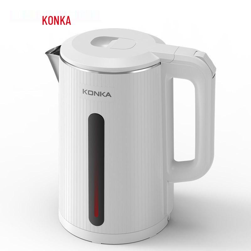 Электрический чайник Konka 1.8 л из нержавеющей стали с функциями защиты от сухого кипения и от ожогов, большой емкости, с термоизоляцией.