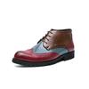 Горячие продажи мужские ботильоны зимние модные цветные высокие ботинки мужские деловые короткие ботинки ретро красные