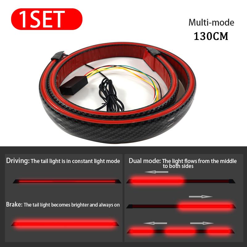 1,1/1,3 м светодиодный задний спойлер из углеродного волокна для автомобиля, аэродинамический профиль, багажник, крыло, гоночное заднее крыло, спойлер на крышу, универсальный задний спойлер для автомобиля