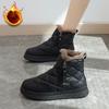 Женские зимние ботинки на толстой платформе, зимние теплые ботинки с подкладкой из искусственного меха и молнией, повседневные удобные нескользящие короткие ботинки, обувь для женщин