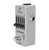 ISET Silver Analog Guitar Equalizer Pedal For Electric and Acoustic Guitar With True Bypass