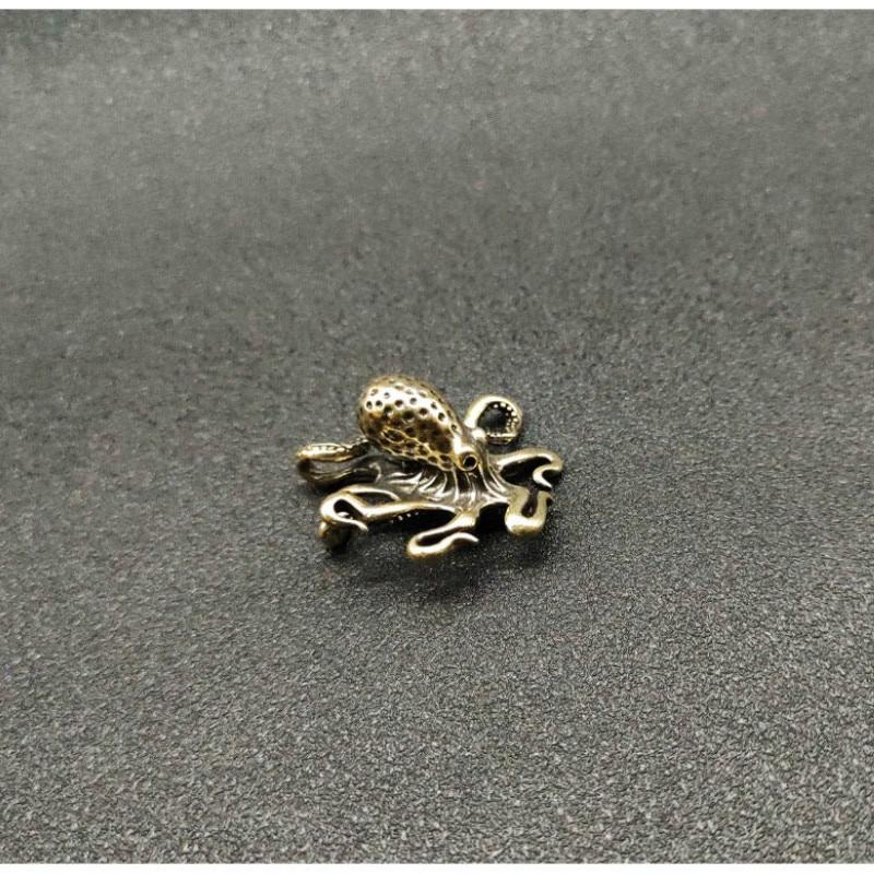 Латунный осьминог, украшение для дома, антикварные медные фигурки животных, миниатюры, украшения для стола, аксессуары, креативный стол, чай, домашние животные, ремесло ARI