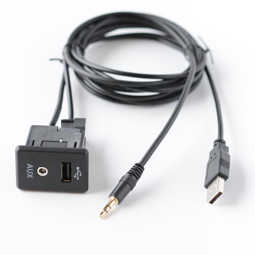AUX Audio Socket with USB Cable for Nissan 280234BA0B 2013 2019 Quick Use
