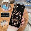 A 14 34 54 Роскошный Чехол-держатель с зеркальным покрытием для Samsung Galaxy A54 A34 A14 A24 A04s A25 5g A15 M54 M14 M52 Силиконовая Чехол-подставка