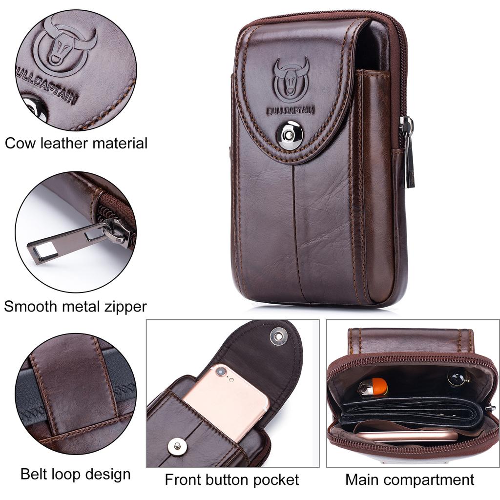 Мужская кожаная поясная сумка, поясная сумка, поясная сумка, чехол для телефона с петлей для ремня