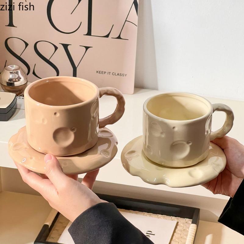 Керамические кофейные чашки и наборы тарелок Чашки для послеобеденного чая Десертная тарелка Кружка для молока Кофейная кружка Чашка для воды Чашки для завтрака Кружки для сока