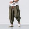 Summer New Men's Bloomers Loose Cotton and Linen Leggings Harlan Trousers