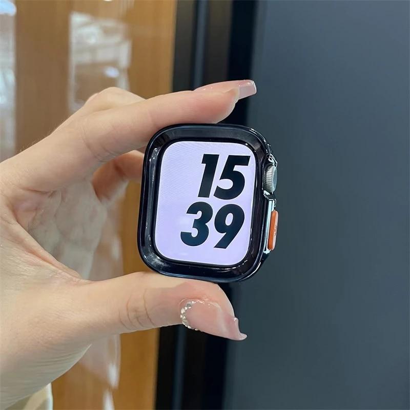 Мягкий ударопрочный чехол для Apple Watch Case 49 мм 45/41 мм 44/40/42 мм 38 мм Бампер Защита экрана Для iwatch Ultra 8 7 3 4 5 6 SE