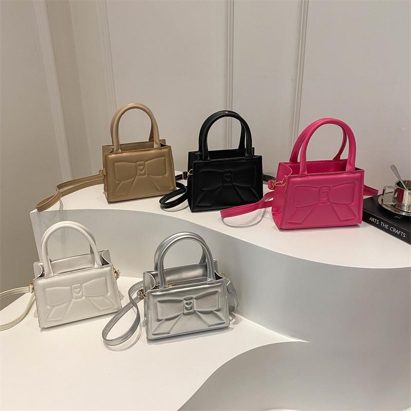 Elegant Small Square Handbag With Zipper Closure And Card Pocket For Women