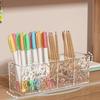 Multi Functional Makeup Brush Storage Tube Transparent Divided Storage Pen Holder  Living Room
