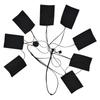 1 шт. Комплект из 8 листов 3 уровня Электрический нагреватель ткани USB нагревательные подушки Наружные термо Зимние нагревательные накладки для жилета для самостоятельного изготовления одежды с подогревом