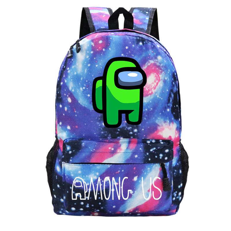 Игровые товары Among Us Мультяшный принт Школьная сумка + Сумка через плечо + Наплечная сумка Комбинация