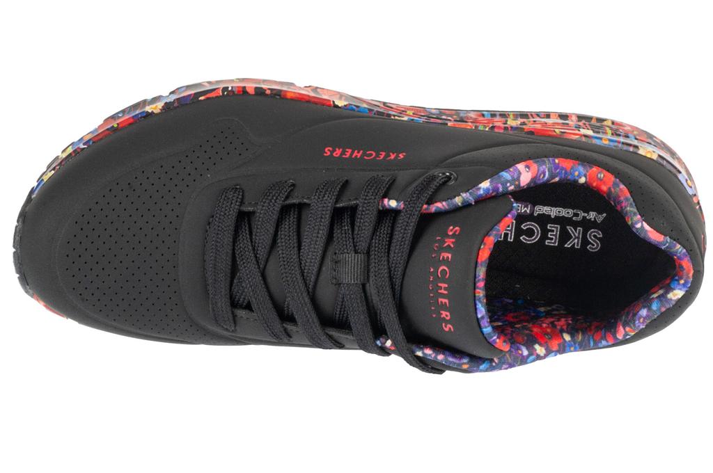 Skechers Uno - Величественный сад, Женские черные кроссовки