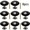 8 шт. черных круглых ручек, винтажные керамические ручки для шкафов, ручки для ящиков комода, шкафов и домашних проектов «сделай сам» с винтами