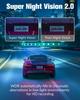 Автомобильный видеорегистратор HD 1080P с 3 объективами внутри автомобиля, трехсторонняя камера, видеорегистраторы, видеорегистратор, видеорегистратор, видеокамера, 2,0-дюймовый IPS-экран и задняя камера