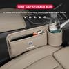 Для V60 XC90 S60 XC60 S90 V90 XC40 S80 C70 C30 Индивидуальный ЛОГОТИП Автомобильная Кожаная Коробка для Хранения в Зазоре Сиденья Чехол для Хранения Сиденья