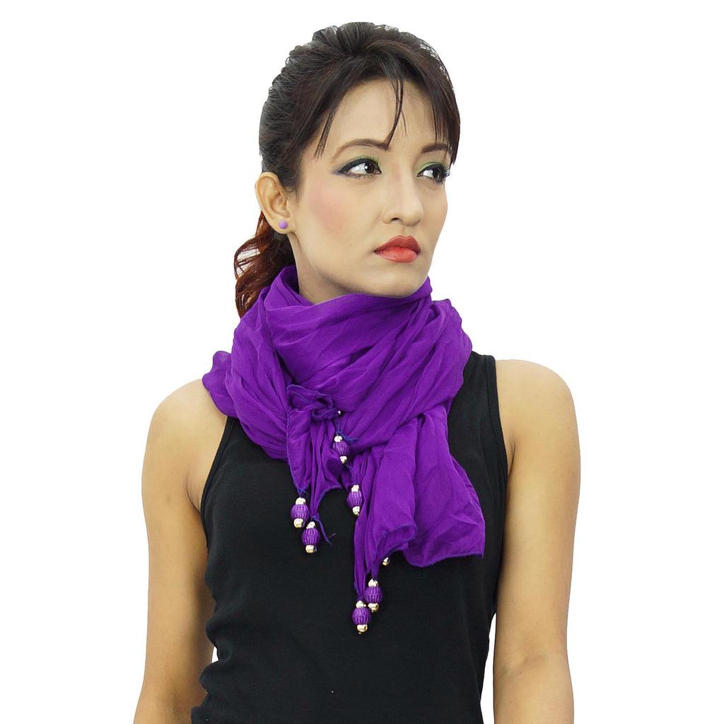 Длинный палантин из шифоновой смеси Dupatta Neck Wrap Женщины носят индийские шарфы Chunni
