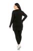Women's Style Big Size Body Plus Size Round Neck Long Sleeve Viscose Long Mink Body