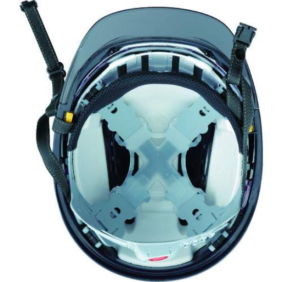 TOYO SAFETY Shielded Helmet Venti Plus with Styrofoam White/Green/Clear No.391F-G-C