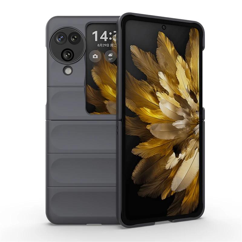 Чехол для OPPO Find N3 Flip 5G Global Задняя крышка Чехол для телефона Жидкий силикон Противоударные Бронированные чехлы Funda Coque