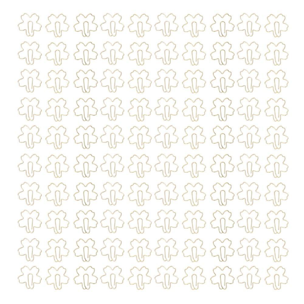 100Pcs Gold Cute Paper Clips Sakura Shape Cool Paper Clips Cute Cute Planner Clips Office