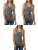 Gothic Style Womens T Shirt With Splicing Design For Streetwear And Casual Wear