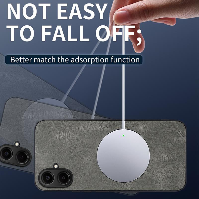 For Samsung A07 Luxury Matte Cortex Leather Phone Case For Samsung Galaxy A07 Shockproof Silicone Magnetic Protection Cover