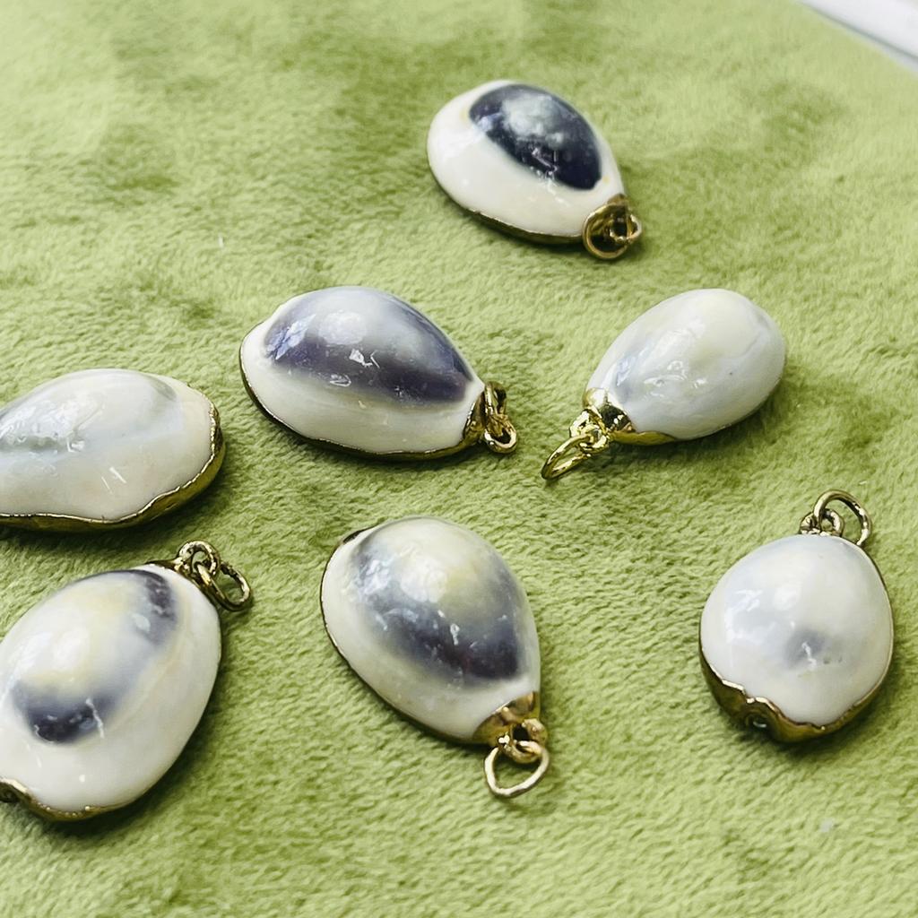 10 шт., Бохо Натуральные Ракушки Сплав Цинка Золотая Кромка Подвески Шармы для DIY Аксессуары для Ожерелья, Креативное Изготовление Ювелирных Изделий, Женщины Мужчины Оптом Подарки для Рукоделия