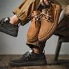 Мужские замшевые повседневные туфли с ремешками Мужские легкие и удобные мокасины для вождения Мужские туфли для путешествий на открытом воздухе