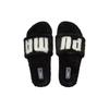 Puma Leadcat 2.0 Fuzz Slide Black White Women Sneakers 387313-01