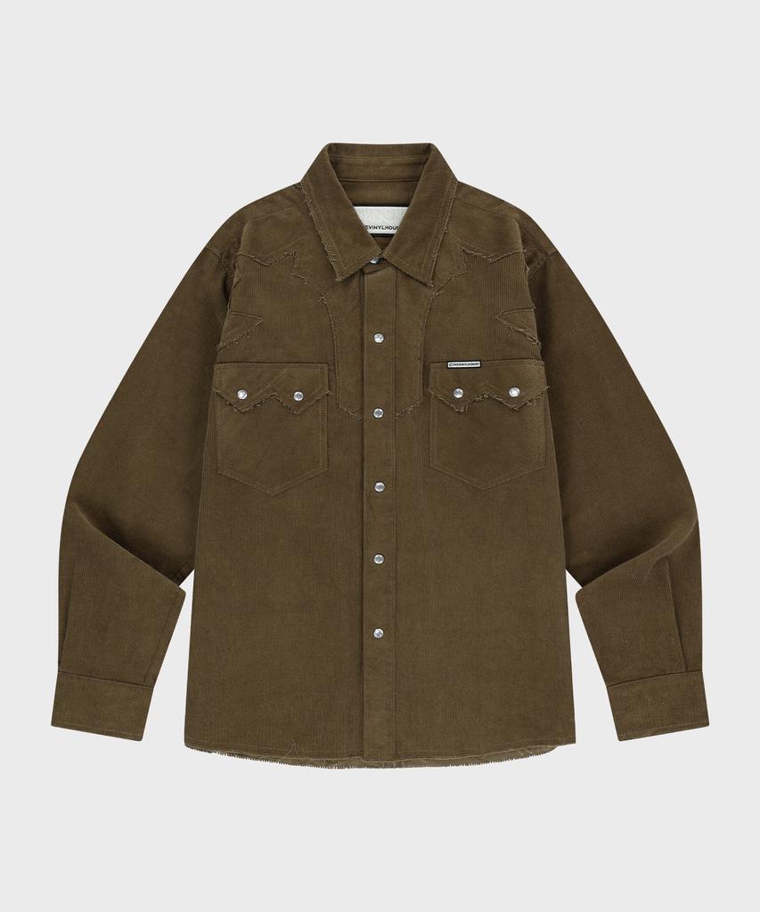 THEVINYLHOUSE Corduroy Western Shirts Khaki