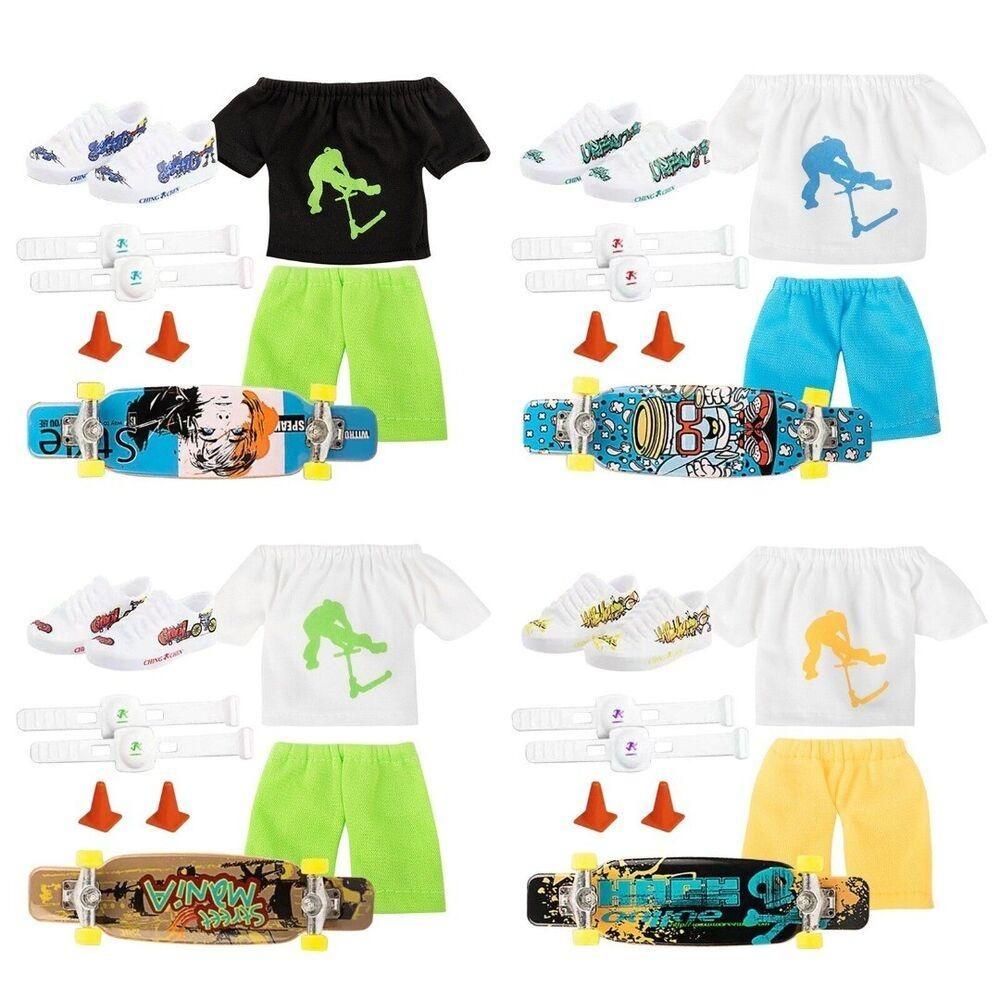 Shoes Finger Clothing Clothes Kit With Pants & Shoes Small Finger Skateboard Finger Scooter Set