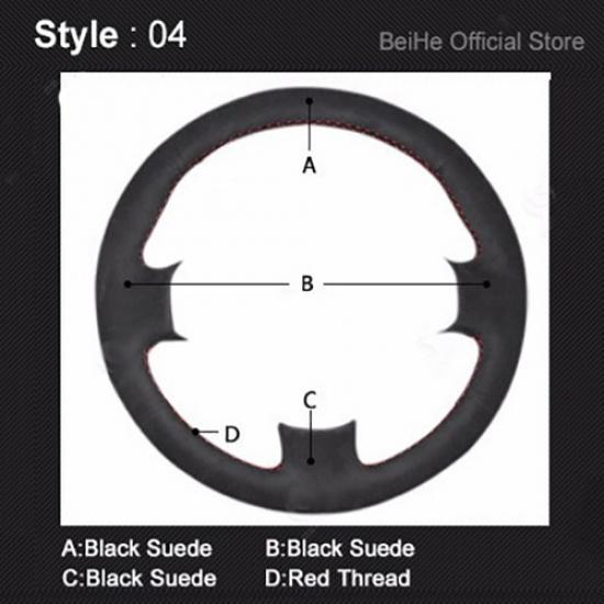 Нескользящий черный кожаный замшевый чехол на руль автомобиля своими руками, сшитый вручную, для BMW Z4 E89 2009-2016, интерьер