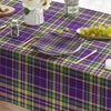 Horaldaily Mardi Gras Tablecloth 60×104 Inch Rectangular, Buffalo Plaid Green Yellow Purple New Orleans Brazil Carnival Washable Seasonal Table