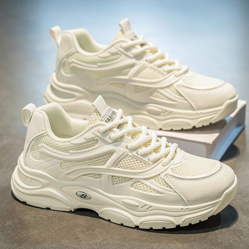 New Fashion Men 's Four Seasons Comfortable Thick Sole Shoes Students BoysTrending Soft Sole Breathable Casual Running Sneakers