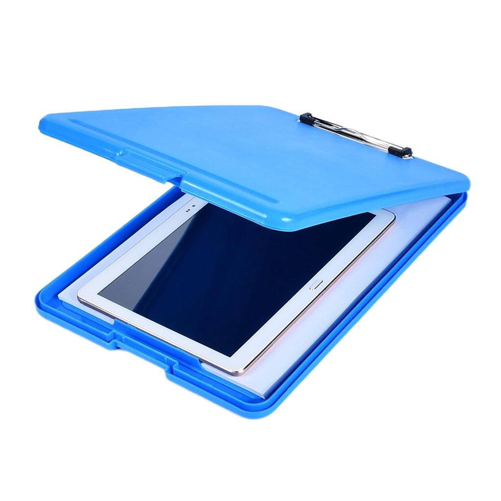 2-in-1 Clipboard with File Storage Case Portable Document Organiser Waterproof File Folder for Hospital Nurse Doctor