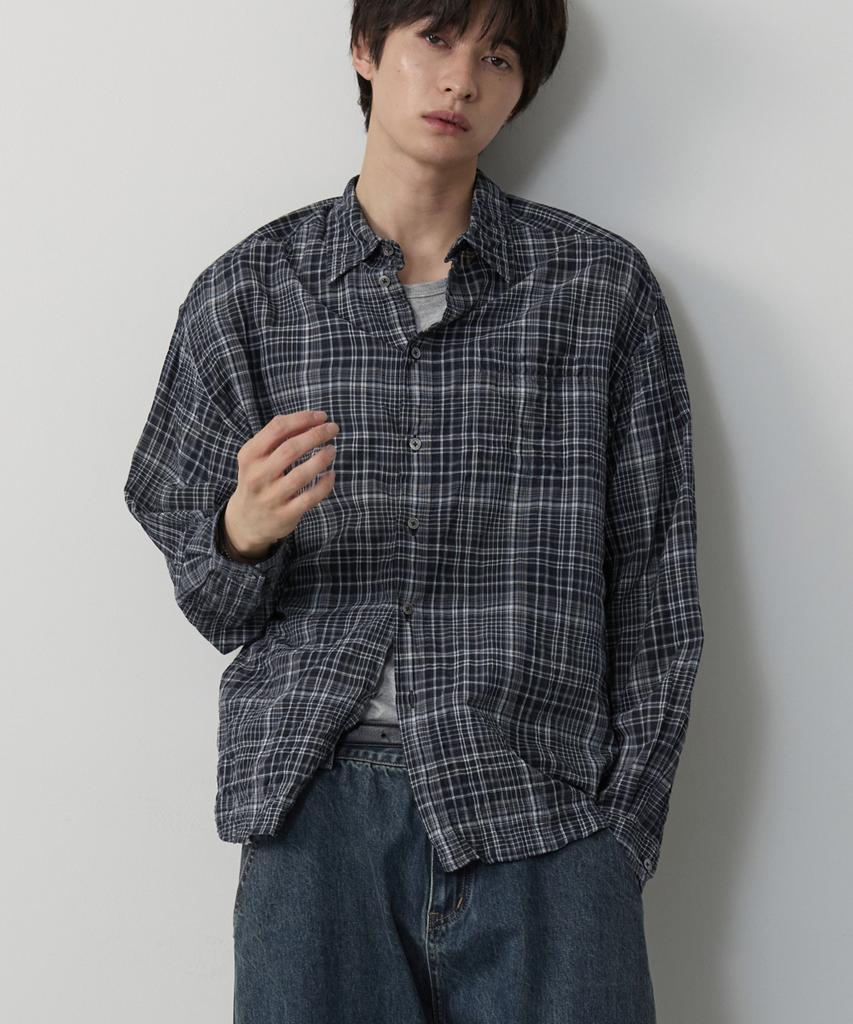 ASP Sheer Check Shirt - Navy