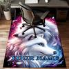1PC Custom Name Wolf Dreams Stars Theme Floor Mat Ideal for Living Room, Game Rooms, Office, Bedroom Floor Mat Design
