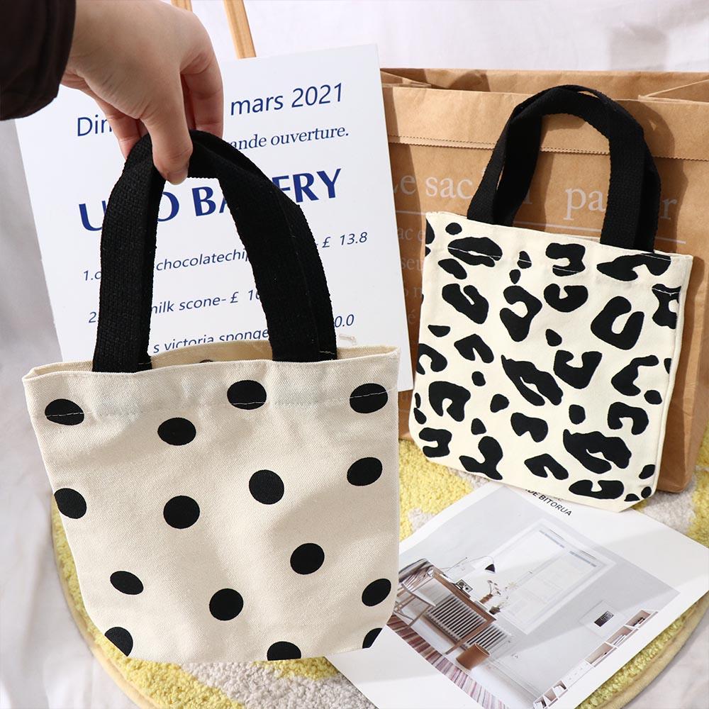 Сумки для ланча Сумки для студентов в горошек Женские сумки через плечо Корейская холщовая сумка Сумки для покупок Сумки для книг