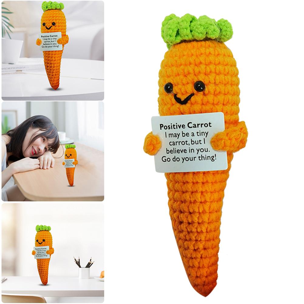 Креативные картофельные куклы с позитивной карточкой Вязаная игрушка Вдохновляющие куклы, связанные крючком Домашняя комната, украшение для вечеринки
