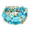 Vintage Colorful Natural Stone Beads Bracelet Bohemian Multilayer Fashion Bracelets for Women and Men Bangles Jewelry